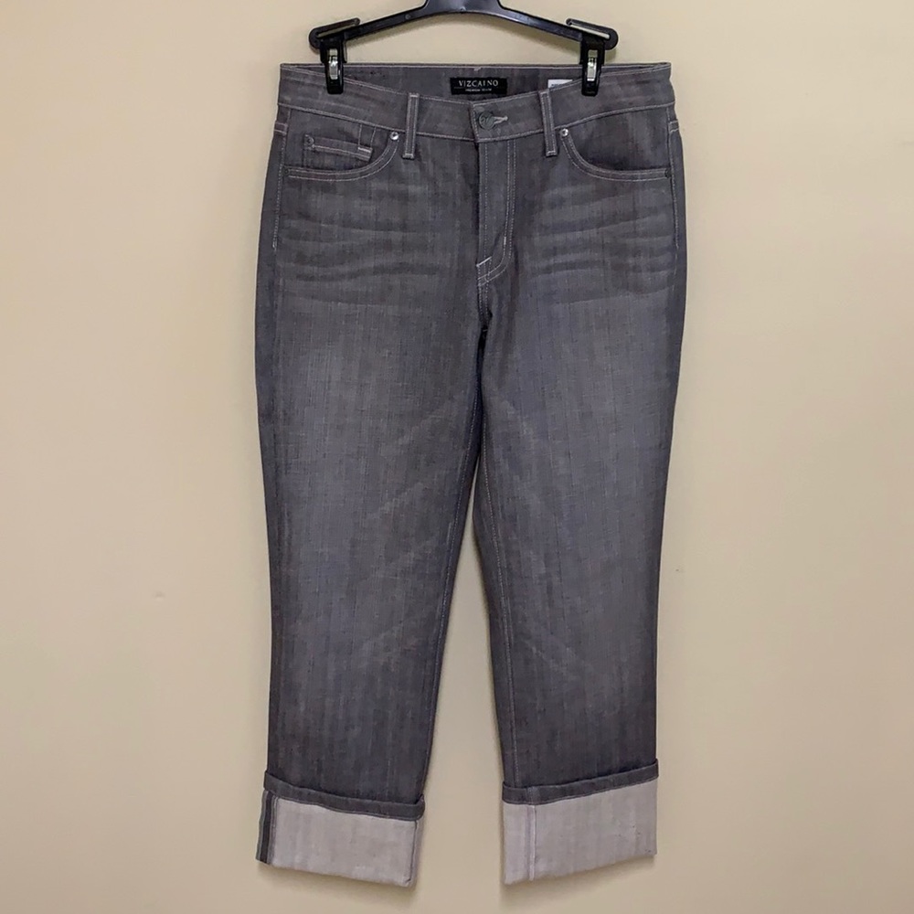 Vizcaino grey cuffed denim jeans